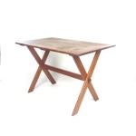 SOLD: Vintage Sawbuck Table Cross Leg Wooden Dining Farm Table