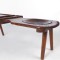 PENDING: Antique Cobbler’s Bench Table Country Primitive Pine Leather Seat 19th c