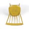 Antique Windsor Side Chair Thumb Back 19th c Mustard Paint