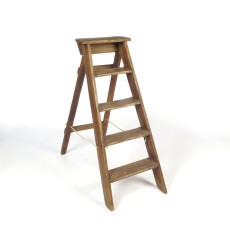 Antique Pine Step Ladder Country Primitive 19th c Decorative Only