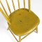 Antique Windsor Side Chair Thumb Back 19th c Mustard Paint