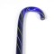 Glass Walking Cane Cobalt Blue End of Day Antique Vintage Blown Stripes Parade