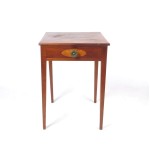 SOLD: Antique Cherry Side Table One Drawer Work Stand 19th Century