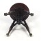 Antique Piano Stool Swivel Adjustable Glass Ball and Claw Feet Parker Meriden CT