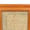 SOLD: Antique Needlepoint Sampler Numerical Alphabet Birds Eye Maple Frame