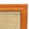 SOLD: Antique Needlepoint Sampler Numerical Alphabet Birds Eye Maple Frame