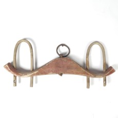 Antique Oxen Yoke Double Ox Wooden Forged Iron Farm Tool Western Primitive