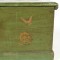 Antique Sea Chest Blanket Box Trunk Pine Green Painted Nautical Motif 18th c