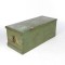 Antique Sea Chest Blanket Box Trunk Pine Green Painted Nautical Motif 18th c