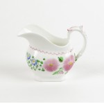 Antique Cream Pitcher Soft Paste Porcelain Staffordshire Pink Floral