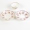 Pair Pink Lusterware Handless Tea Cup and Saucer Set Antique Floral