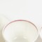 Pair Pink Lusterware Handless Tea Cup and Saucer Set Antique Floral