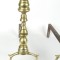 Antique Brass Fireplace Andirons Federal