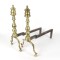 Antique Brass Fireplace Andirons Federal