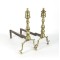 Antique Brass Fireplace Andirons Federal