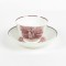 Antique Pink Luster Tea Cup and Saucer Handless Mourning Mothers Grave As Is