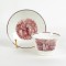 Antique Pink Luster Tea Cup and Saucer Handless Mourning Mothers Grave As Is