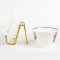 Antique Pink Luster Tea Cup and Saucer Handless Mourning Mothers Grave As Is