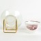 Antique Pink Luster Tea Cup and Saucer Handless Mourning Mothers Grave As Is