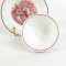 Antique Pink Luster Tea Cup and Saucer Handless Mourning Mothers Grave As Is