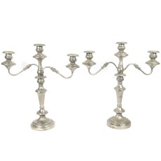 Pair Vintage Silverplate Candelabra Goldfeder